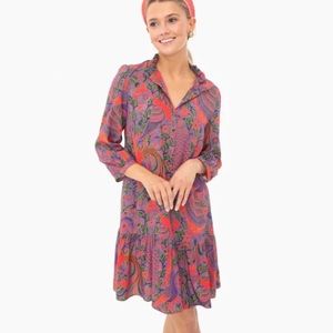 NWT Tuckernuck Peacock Gwyneth Bamboo Shirt Dress M